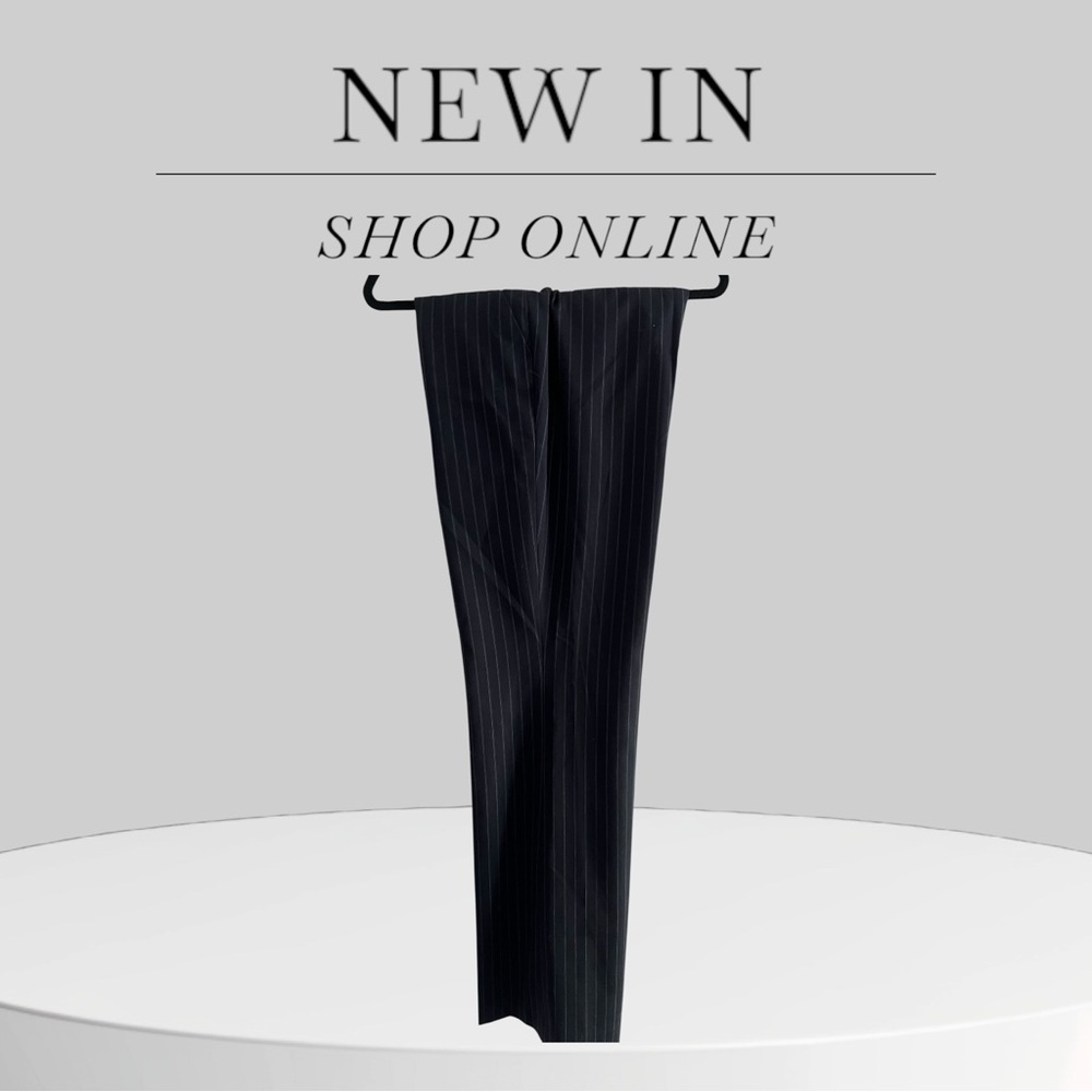 Banana Republic Woman’s 10R Navy Dark Pinstripe Trousers